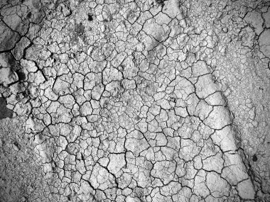 Kurumuş çatlamış toprak arkaplan üstü görünümü