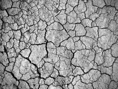 Kurumuş çatlamış toprak arkaplan üstü görünümü