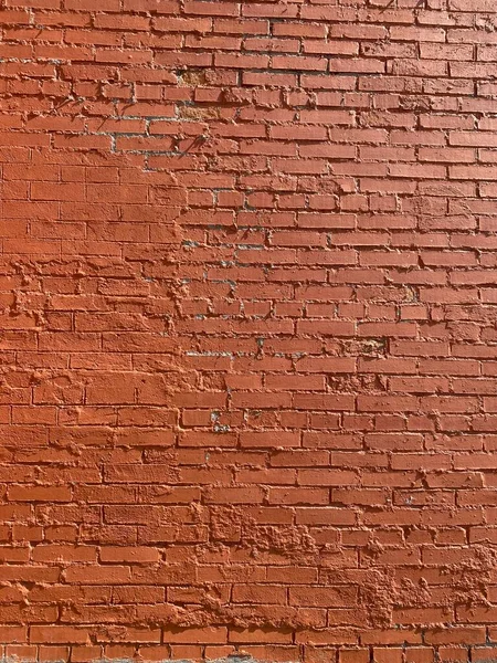 Red old bricks laid in one plane — Stock Photo, Image