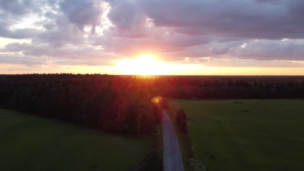 Zachód słońca niebo z chmury tło — Wideo stockowe