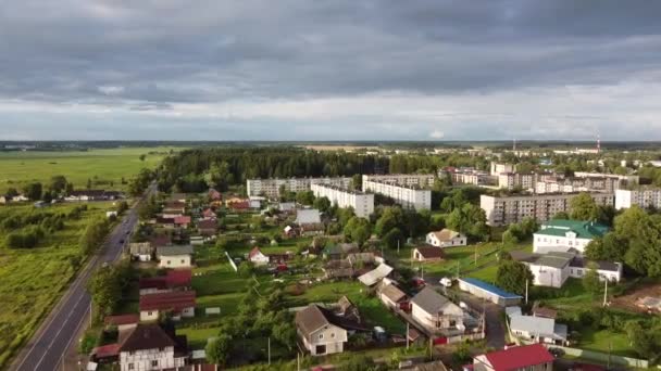 Wolosowo, Leningrader Gebiet, Russland. Luftbild — Stockvideo