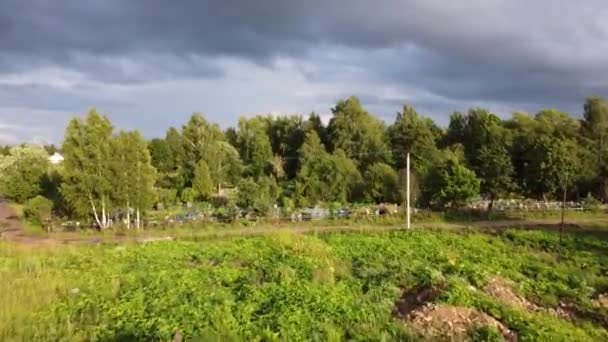 Волосово, Ленинградская область, Россия. Авиационное видео — стоковое видео