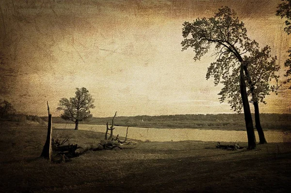 Het Herfst Landschap Regio Nizjni Novgorod Een Middendeel Van Rusland — Stockfoto