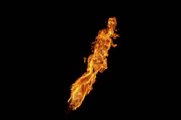 Вогонь Полум Чорному Тлі Пожежа Реклами Незвичайна Гра Яскраво Червоних — стокове фото