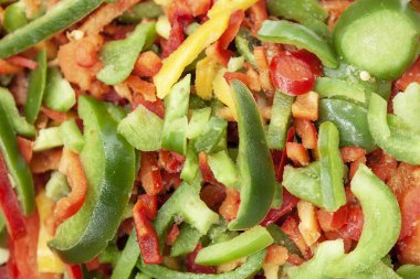 Dondurulmuş sebze karışımı, biber, Bulgar biber.