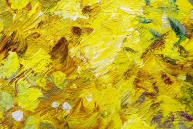 Çok renkli smear yağlı boya duvar ile. Renk fırça darbeleri.