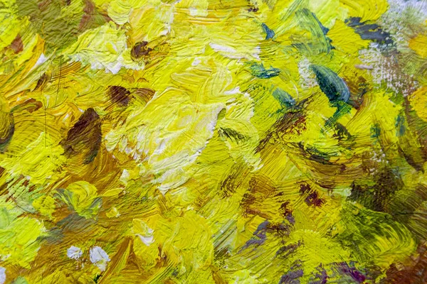 Çok renkli smear yağlı boya duvar ile. Renk fırça darbeleri.