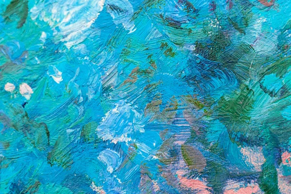 Çok renkli smear yağlı boya duvar ile. Renk fırça darbeleri.