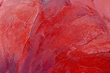 Çok renkli smear tuval üzerine yağlı boya ile. Yağlı boya resim parçası. Doku, renk fırça vuruşları. Yakın çekim.