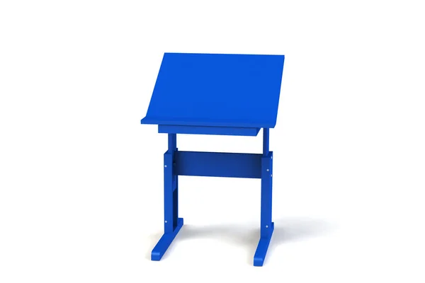 Mesa de madeira pequena das crianças. Mesa da escola com altura ajustável — Fotografia de Stock