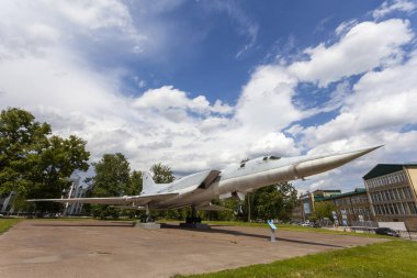 Kazan, Rusya, 05 Haziran 2018: Uçak-anıt Tu - 22m 3 kazan. Dünyanın en hızlı bombacı.