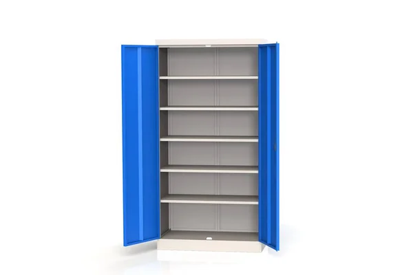 Metal Cabinet Shelves Tools Fireproof Shelving Documents Convenient Place Storing — Stock Photo, Image