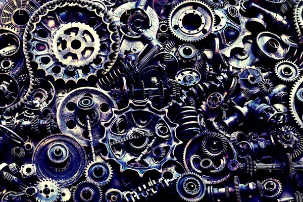 Steampunk Υφή Backgroung Μηχανικά Μέρη Οδοντωτούς Τροχούς Ατμού Πανκ Γρανάζια — Φωτογραφία Αρχείου