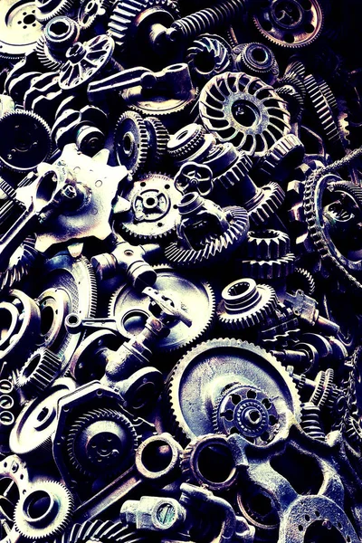 Texture Steampunk Retour Avec Pièces Mécaniques Roues Dentées Roues Dentées — Photo