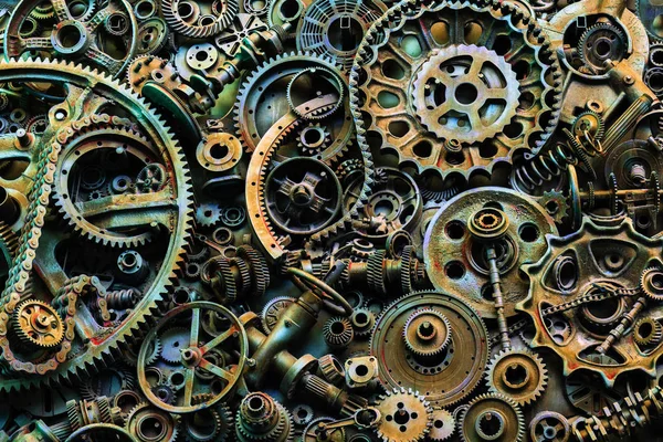 Textura Steampunk Backgroung Com Peças Mecânicas Rodas Engrenagem Vapor Punk Imagens De Bancos De Imagens Sem Royalties