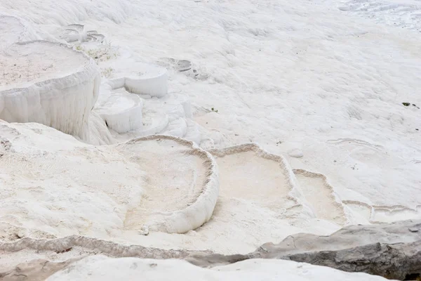 Travertinových Teras Horké Prameny Pumakkale Anatolie Turecko Unesco Světového Dědictví — Stock fotografie