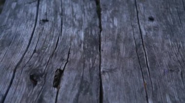 Eski bir ahşap kırık zemin arasında kaydırma