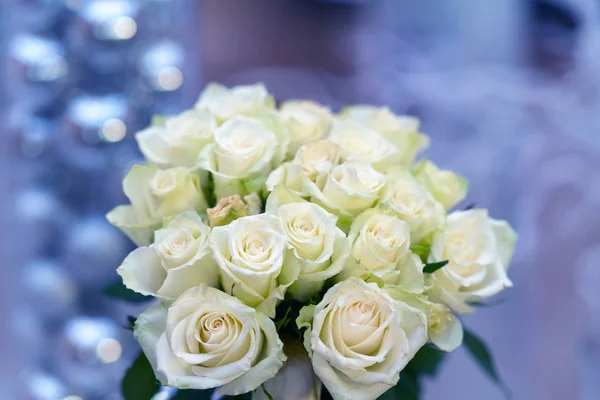 Friss Fehér Rózsa Mint Fogalmi Szerelem Romantika Vagy Egy Ajándék — Stock Fotó