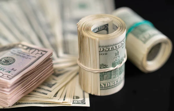 Wads Ytl Banknotlar Odaklanılan Rulo Bir Roll Bir Başarı Kazançlar — Stok fotoğraf