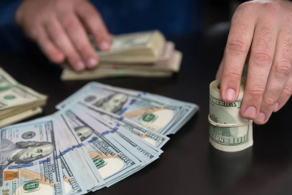 Ellerinde Kavramsal Bir Mali Görüntü Para Yığınları Saydığı Ytl Banknot — Stok fotoğraf