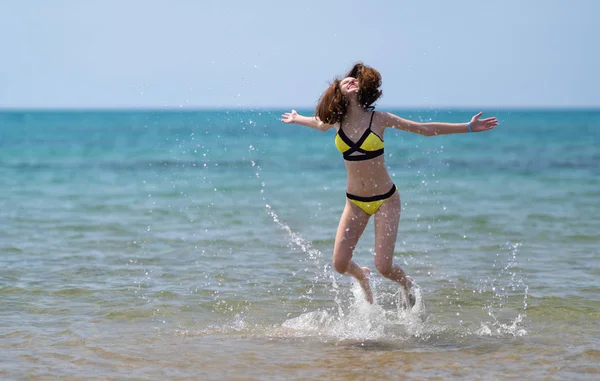 Happy energetic joyful young woman — Stock Photo, Image