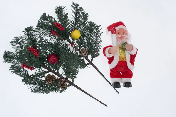 Babbo Natale Con Decorazioni Natalizie — Foto Stock