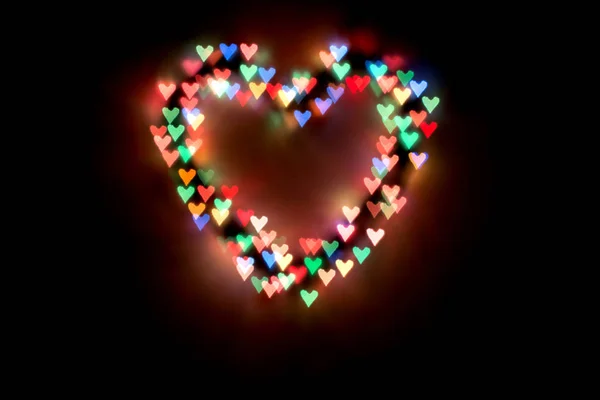 Background Heart Colorful Bright Hearts Bokeh Boke Heart Valentine Day — стоковое фото