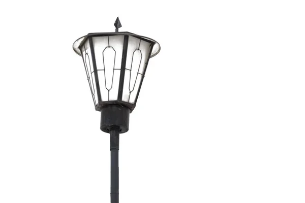 Street Lamp White Isolated Background Lantern Night Lighting Street — Stock Photo, Image