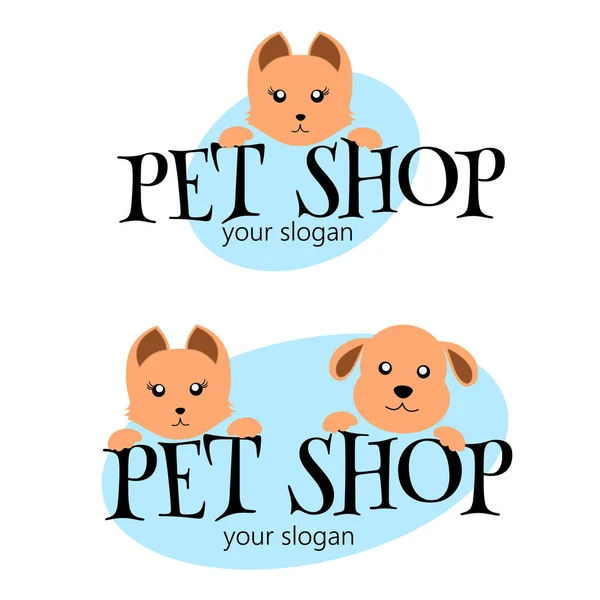 Plantilla Diseño Logotipo Vectorial Para Tiendas Mascotas Clínicas Veterinarias Refugios — Vector de stock