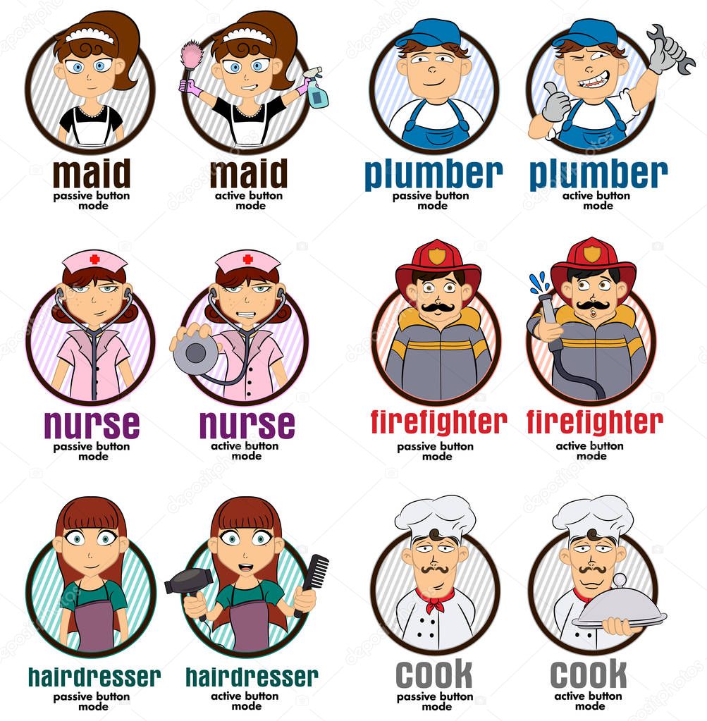 Professions web buttons.