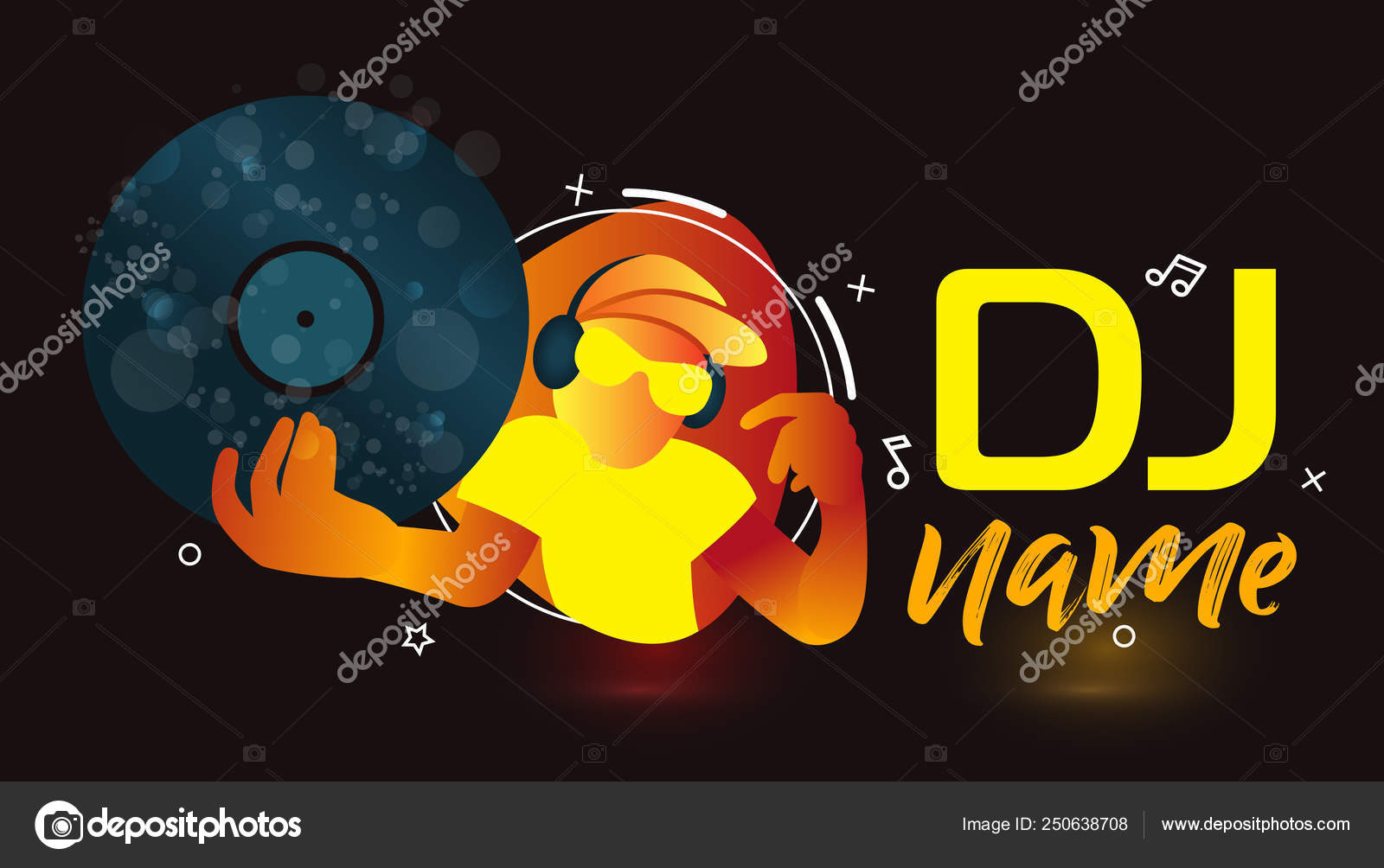 Creative Dj Logo Design. Stock Vector Image by ©FunnyVectorForYou #250638708