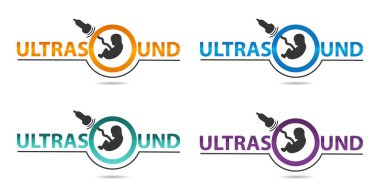 Ultrasound diagnostics logo clipart