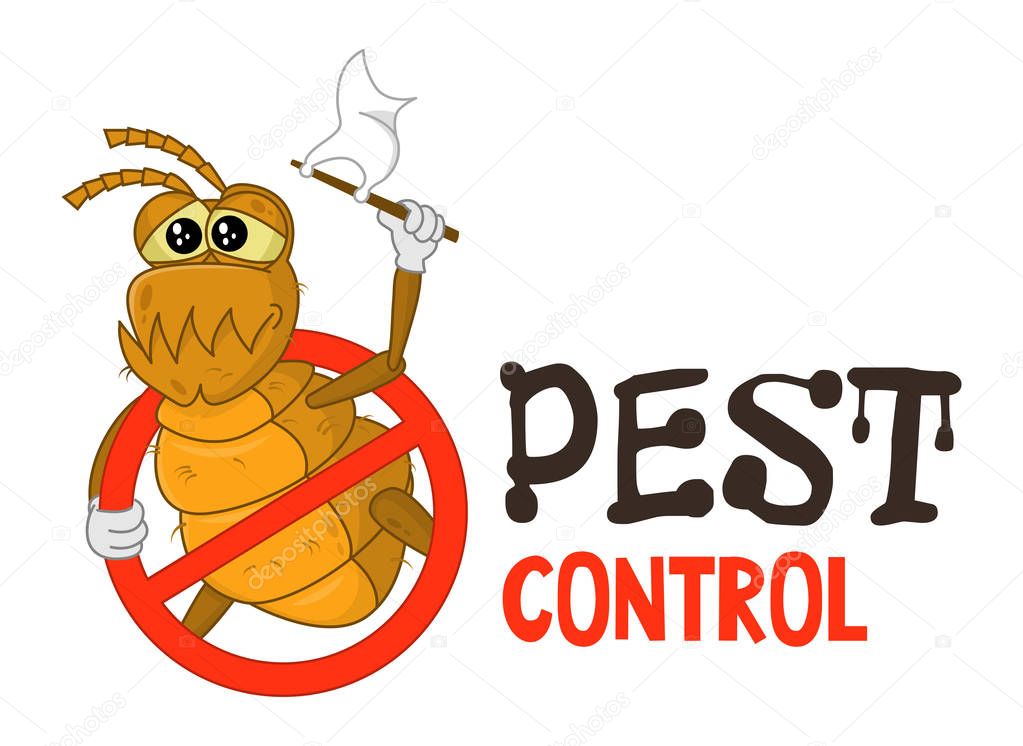 Funny pest control logo