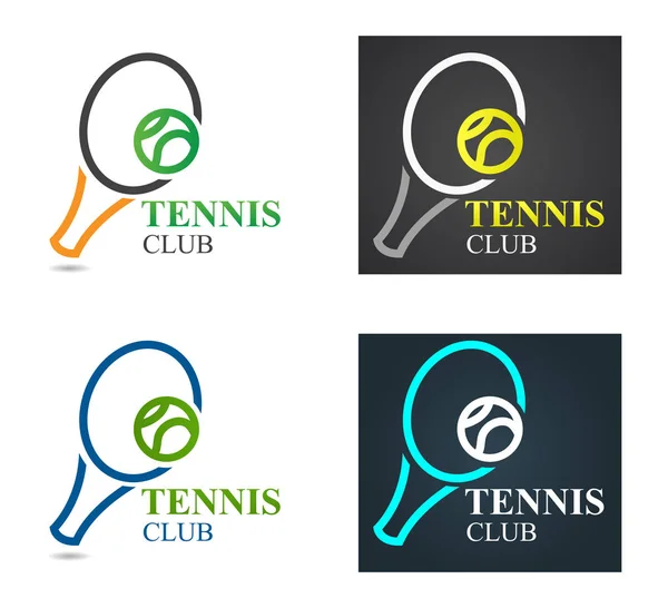 Modelo de design do logotipo do Vector Tennis Sport . — Vetor de Stock