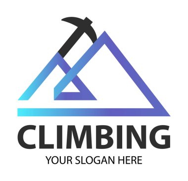 Modern yaratıcı tırmanma ekipmanları logosu