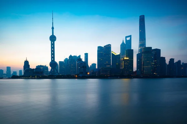 Шанхай Skyline Вранці Шанхай Китаю — стокове фото