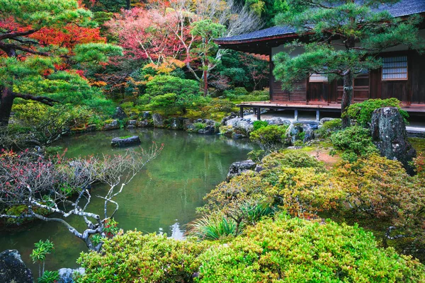 Ogród Japoński Świątyni Ginkakuji Kyoto Japonia — Zdjęcie stockowe