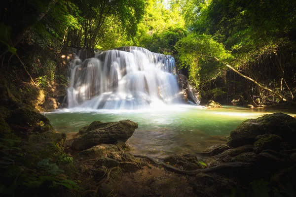 Cachoeira Huay Mae Kamin Tailândia Kanjanaburi — Fotografia de Stock