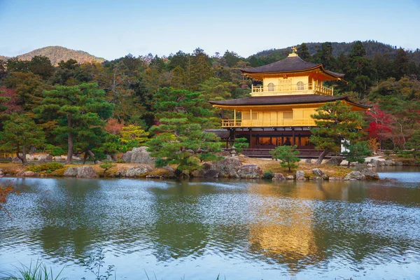 Kyoto Japonya Daki Kinkakuji Tapınağı Altın Pavyon — Stok fotoğraf