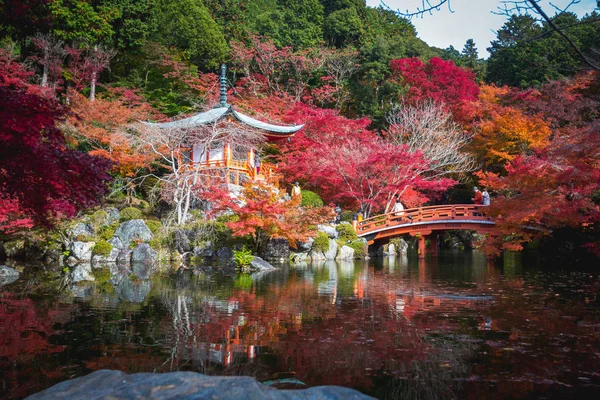 Φθινόπωρο Πάρκο Στο Ναό Daigoji Κιότο Ιαπωνία — Φωτογραφία Αρχείου