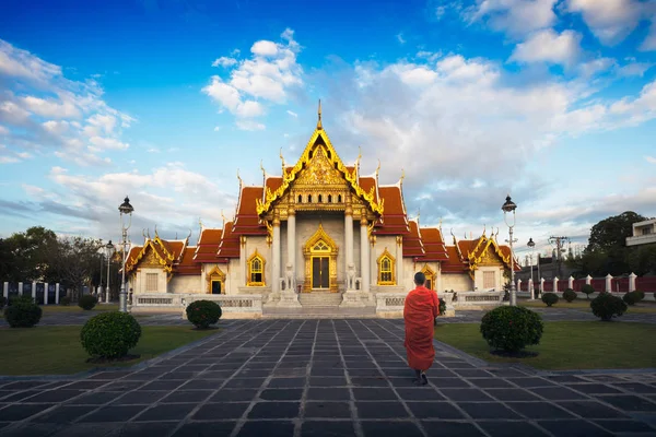 Marble Temple Wat Benchamabopitr Dusitvanaram Szmaragdowy Rozciągacz Bangkok Tajlandia — Zdjęcie stockowe