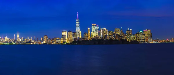 Skyline Van Manhattan New York City Schemering New York Verenigde — Stockfoto