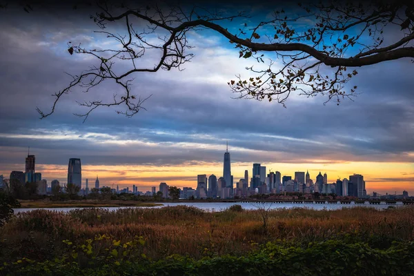 Skyline Ciudad Nueva York Crepúsculo Nyc Usa — Foto de Stock