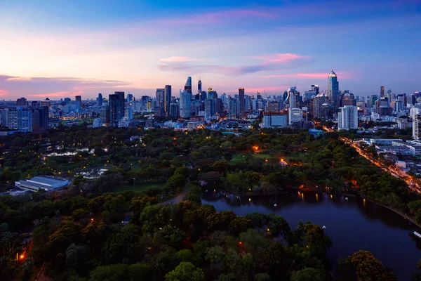 Lumpini Park Longen Van Stad Van Bangkok Thailand — Stockfoto