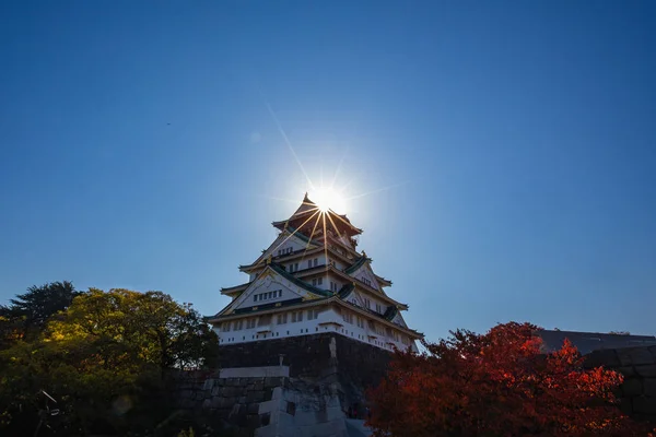 Osaka Castle Sun Light Osaka Japan — Stock Photo, Image