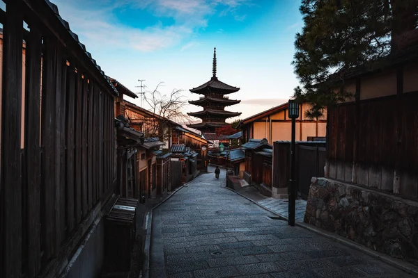 Улица Сандзака Утром Гион Киото Япония — стоковое фото