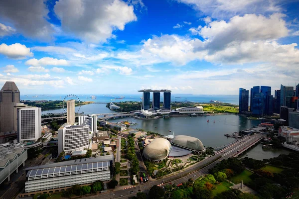 Vista aérea Singapore skyline — Fotografia de Stock