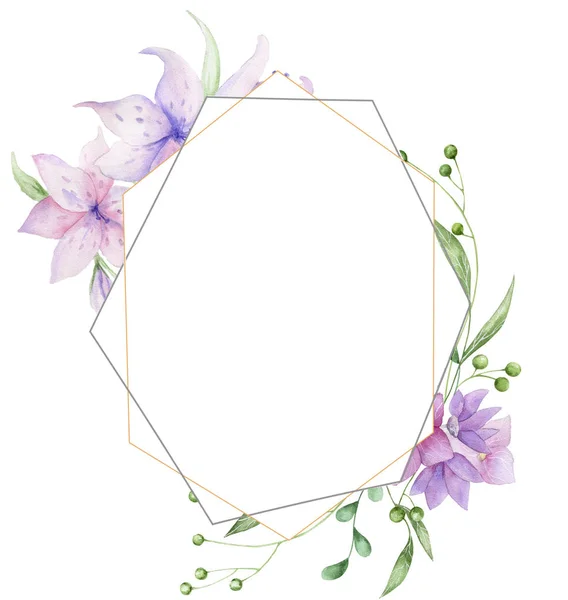 Convite Casamento Cartão Convite Floral — Fotografia de Stock