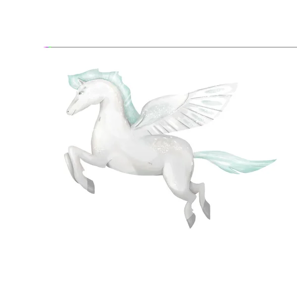 Pegasus Bebé Estilo Digital Clip Arte Mosca Pegaso Dibujo Poni — Foto de Stock