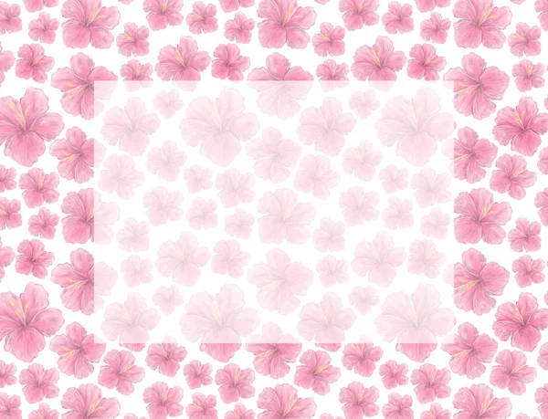 Ακουαρέλα Ροζ Λουλούδια Ανθών Φόντο Κάρτα Γάμου Γιορτή Προσκαλέστε Σχέδιο — Φωτογραφία Αρχείου
